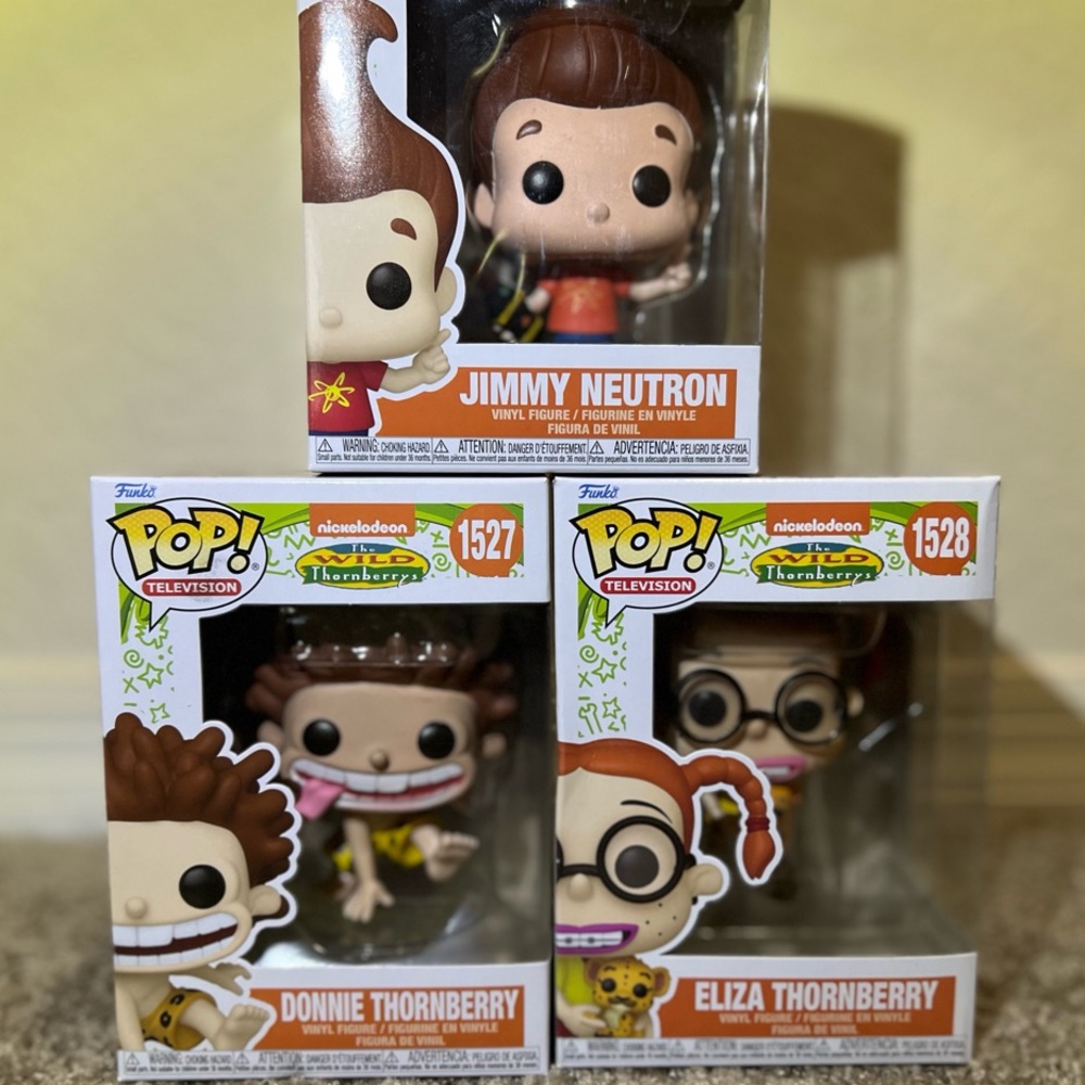 Funko Pop! Jimmy Neutron, Donnie & Eliza Thornberry Figures